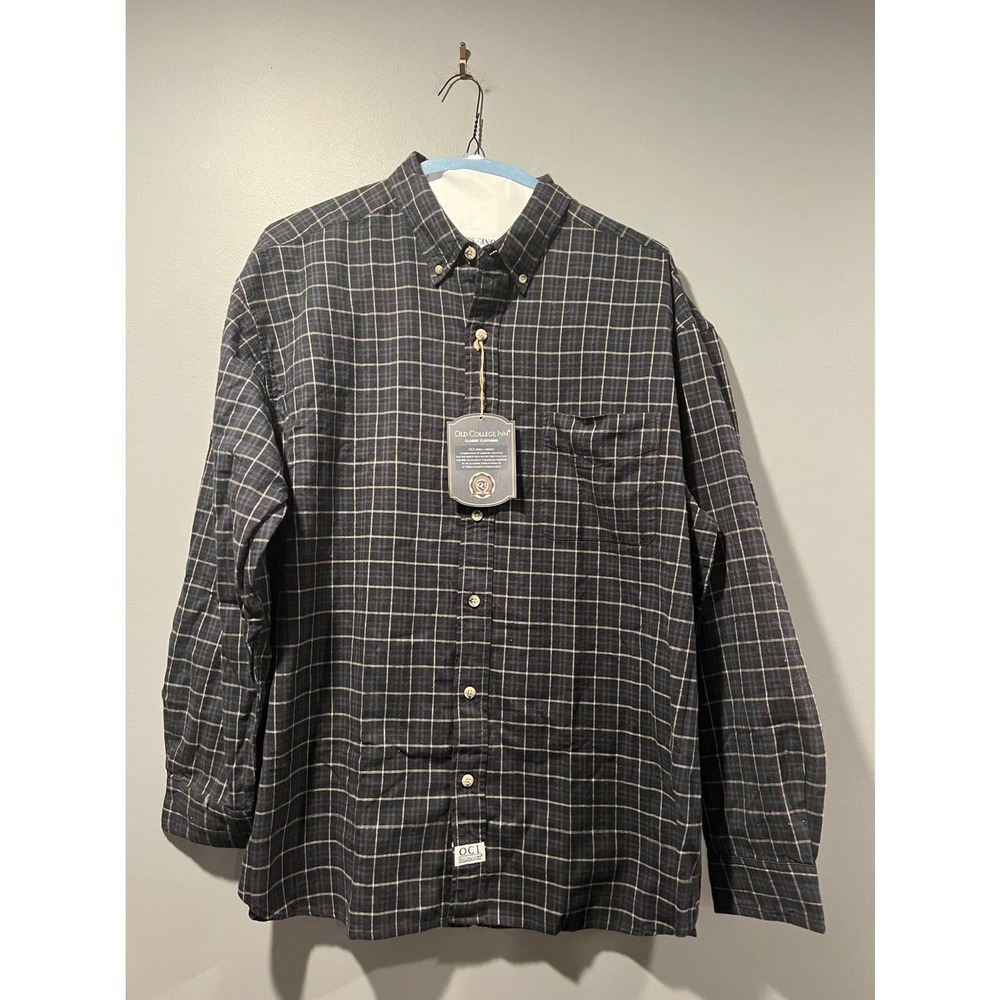 Old College Inn Mens Plaid Long Sleeve Button Down